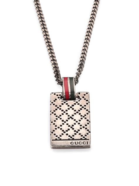 gucci men's necklace free shipping|men's gucci pendant.